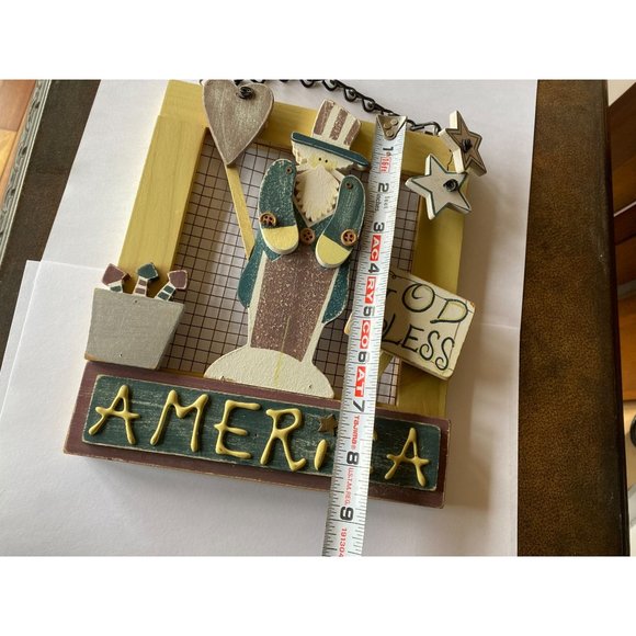 God Bless America Wall Wooden Plaque - Picture 3 of 4